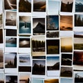 A collage of vintage Polaroid photographs and handwritten notes, evoking a nostalgic and personal touch4, Generative AI