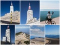 Collage of the weather station at the top of Mont-Ventoux Royalty Free Stock Photo