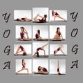 Collage of Woman in Yoga Poses