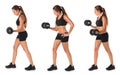 Collage of a young woman doing exercise