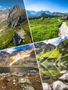 Collage of Zakopane mountains national park in Polonia Royalty Free Stock Photo