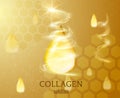 Collagen drop vector background. EPS10