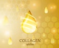 Collagen drop vector background. EPS10