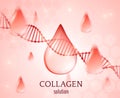 Collagen drop vector background. EPS10