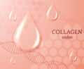 Collagen drop vector background. EPS10