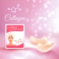 Collagen Mask Cosmetics Product Realistic Label