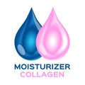 Collagen and moisturizer icon , logo and . double moisturizer collagen Royalty Free Stock Photo