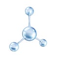 Collagen molecule for scientific purpose vector illustration Royalty Free Stock Photo