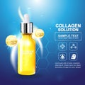 Collagen Premium Serum and Vitamin Background Skin Care Cosmetic concept.