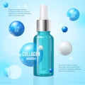 Collagen Solution Package Card. Vector