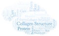 Collagen Structure word cloud. Royalty Free Stock Photo