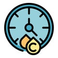 Collagen time work icon vector flat