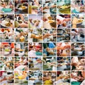 Collages food , Donation food to the poor : the concept of starvation