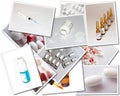 Collages with medicines photos Royalty Free Stock Photo