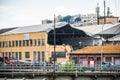 Damaged building by the collapse the Morandi bridge in Genoa, Italy