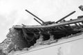 Collapsed building after an earthquake Royalty Free Stock Photo