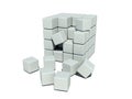 Collapsed stack of cubes Royalty Free Stock Photo