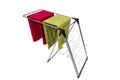 The collapsible clotheshorse isolated on the white background