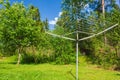 Collapsible outdoor clothes dryer view. Rotary Washing Line Airer Clothes Dryer aluminum.