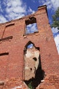 Collapsing brick wall Royalty Free Stock Photo