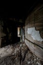 Collapsing Hallway - Abandoned Hospital & Nursing Home Royalty Free Stock Photo