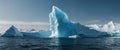 Collapsing huge iceberg wall climate change effect global warming concept. Royalty Free Stock Photo