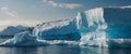 Collapsing huge iceberg wall climate change effect global warming concept. Royalty Free Stock Photo