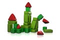 Collapsing toy castle Royalty Free Stock Photo