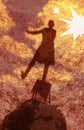 Collapsing Woman Silhouette, Standing on the Earth