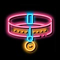 Collar neon glow icon illustration