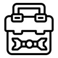 Collar toolbox icon outline vector. Kit case