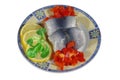 Collared herrings on plate Royalty Free Stock Photo