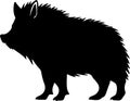 collared peccary Black Silhouette Generative Ai Royalty Free Stock Photo