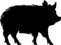 collared peccary Black Silhouette Generative Ai Royalty Free Stock Photo