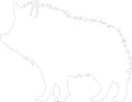 collaredpeccary Outline Silhouette Generative Ai Royalty Free Stock Photo