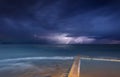 Collaroy storms and lightning Royalty Free Stock Photo