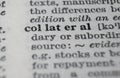 Collateral dictionary definition close-up