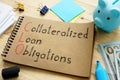 Collateralized Loan Obligations CLO is shown on the conceptual business photo Royalty Free Stock Photo