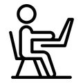 Colleague office working icon, outline style