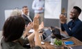 Colleagues Clapping After A Staff Presentation Royalty Free Stock Photo