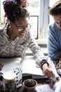 Colleagues Exchanging Opinion Ideas Working Royalty Free Stock Photo