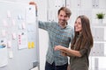 Colleagues getting ready to presentation Royalty Free Stock Photo