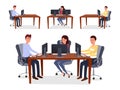 Colleagues, programmers team vector illustration