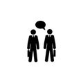 colleagues talk icon. Element of colleagues icon for mobile concept and web apps. Detailed colleagues talk icon can be used for we Royalty Free Stock Photo