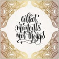 Collect moments not things hand lettering motivation Royalty Free Stock Photo