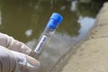 Collect samples of wastewater from industrial canals in test tube