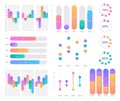 Collect and study information with infographic chart design template set