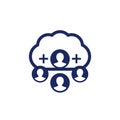 collect user data in a cloud icon