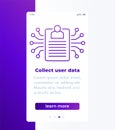 collect user data mobile app screen design