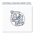 Collectible card games line icon